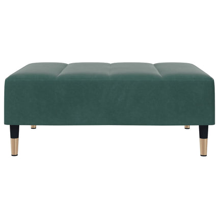 Bäddsoffa 2-sits med fotpall mörkgrön sammet
