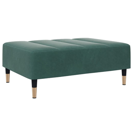 Bäddsoffa 2-sits med fotpall mörkgrön sammet