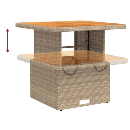 Bistrogrupp med dynor 3 delar beige konstrotting