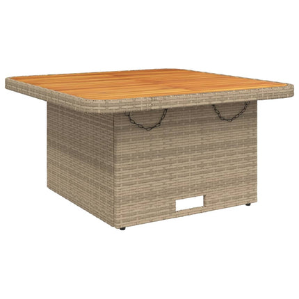 Matgrupp för trädgården med dynor 5 delar beige konstrotting
