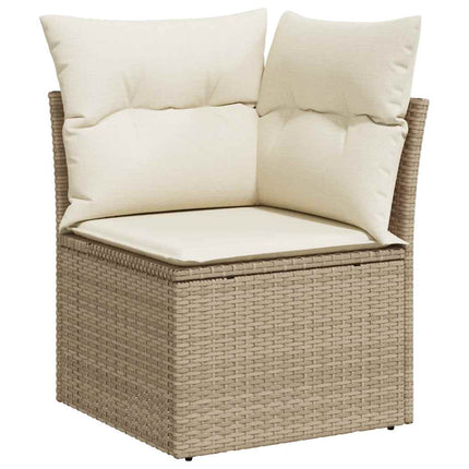 Soffgrupp för trädgården med dynor 5 delar beige konstrotting
