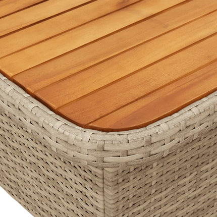 Loungegrupp för trädgården med dynor 7 delar konstrotting beige