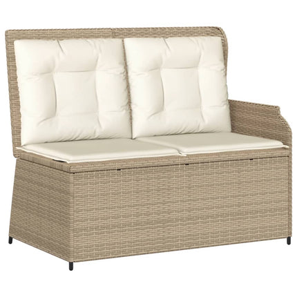 Loungegrupp för trädgården med dynor 7 delar konstrotting beige