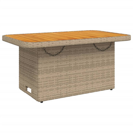 Loungegrupp för trädgården med dynor 5 delar konstrotting beige