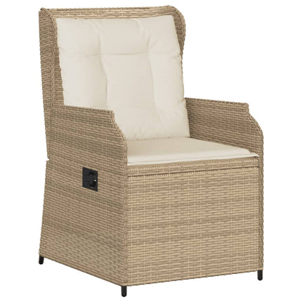 Loungegrupp för trädgården med dynor 6 delar konstrotting beige