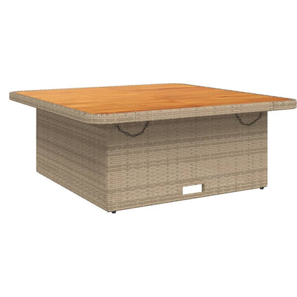 Loungegrupp för trädgården med dynor 5 delar konstrotting beige
