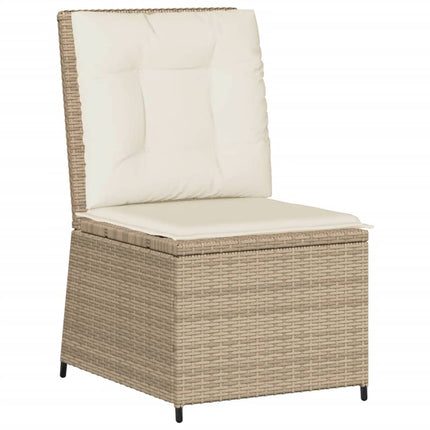 Loungegrupp för trädgården med dynor 5 delar konstrotting beige