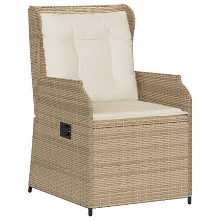 Loungegrupp för trädgården med dynor 5 delar konstrotting beige