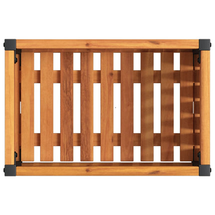 Odlingslåda 45x30x27,5 cm massivt akaciaträ och stål