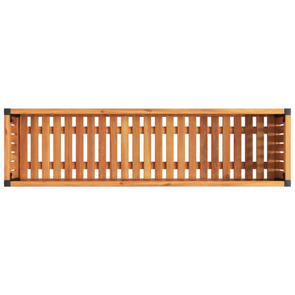Odlingslåda 110x30x27,5 cm massivt akaciaträ och stål