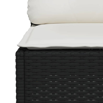 Loungegrupp för trädgården med dynor 5 delar svart konstrotting