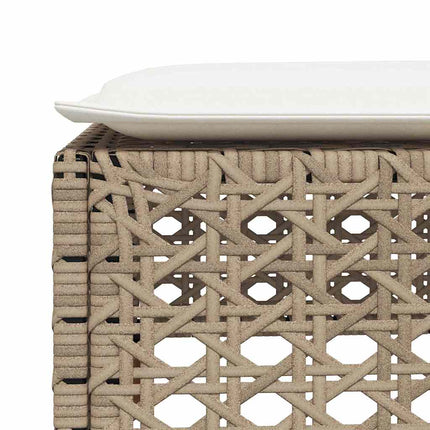 Soffgrupp för trädgården med dynor 5 delar beige konstrotting