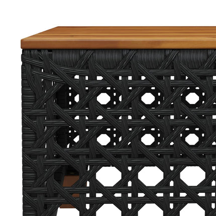 Loungegrupp 10 delar med svarta dynor konstrotting
