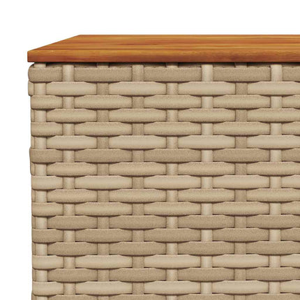 Loungegrupp för trädgården m. dynor 11 delar beige konstrotting