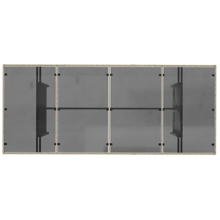Trädgårdsmöbelset 9 pcs Ljusgrå konstrotting