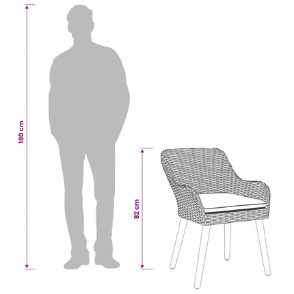 Trädgårdsmöbelset med kudde 5 pcs Ljusgrå konstrotting