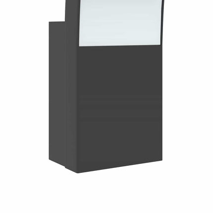 Utomhusvägglampor med sensorer 2 st svart gjuten aluminium