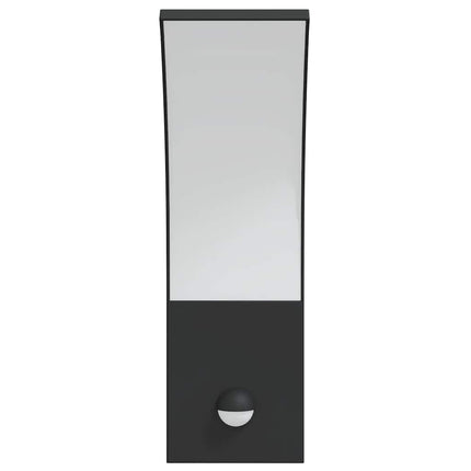 Utomhusvägglampor LED med sensorer 2 st svart gjuten aluminium
