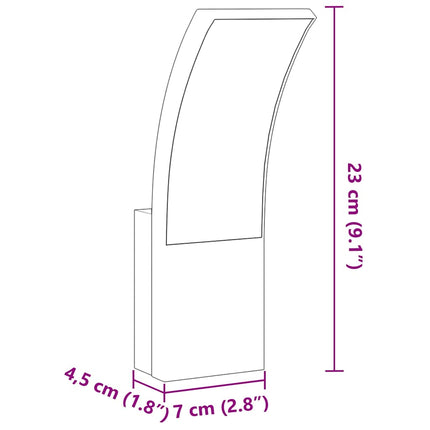 Utomhusvägglampor LED 2 st vit gjuten aluminium