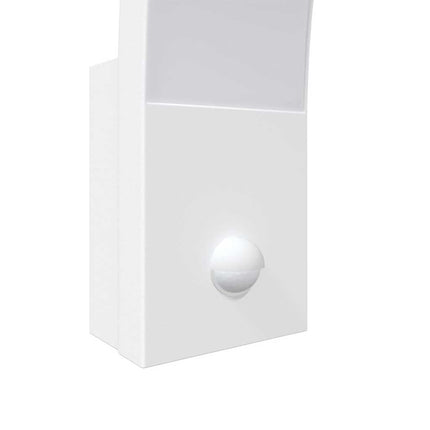 Utomhusvägglampor LED med sensorer 2 st vit gjuten aluminium