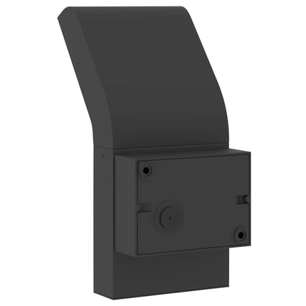 Utomhusvägglampa LED med sensor svart gjuten aluminium