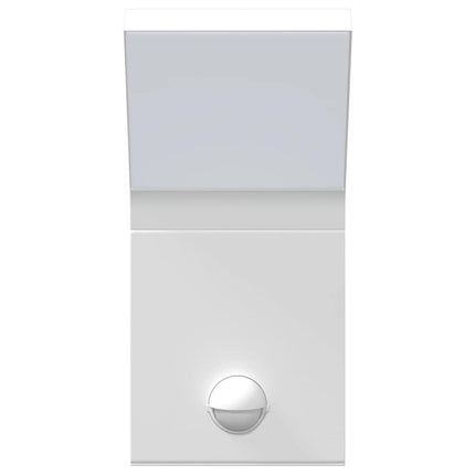Utomhusvägglampa LED med sensor vit gjuten aluminium