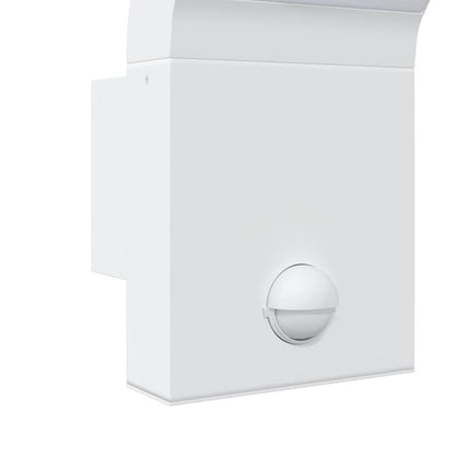 Utomhusvägglampa LED med sensor vit gjuten aluminium