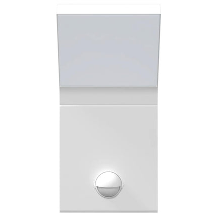 Utomhusvägglampor LED med sensorer 2 st vit gjuten aluminium