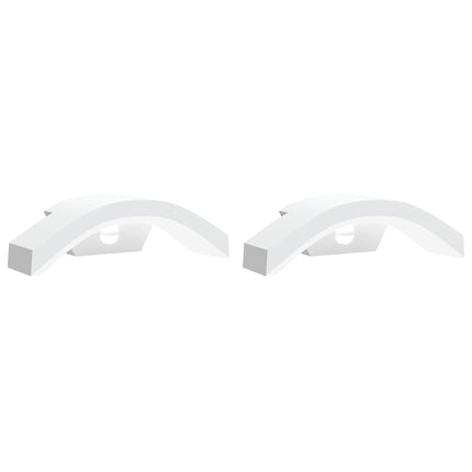 Utomhusvägglampor LED med sensorer 2 st vit gjuten aluminium