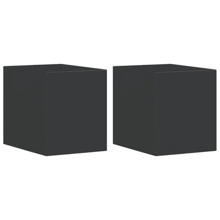Utomhusvägglampor 2 st svart gjuten aluminium