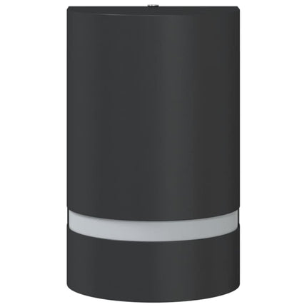 Utomhusvägglampor 2 st svart gjuten aluminium