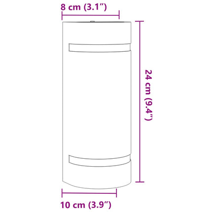 Utomhusvägglampor 2 st svart gjuten aluminium