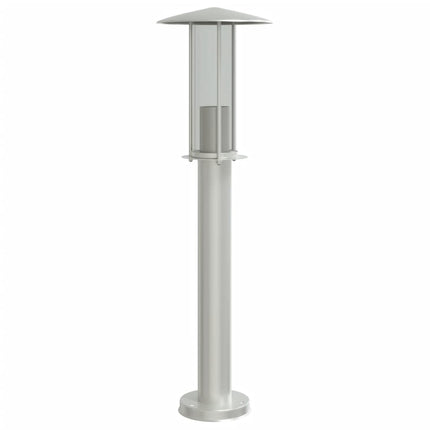 Utomhusgolvlampor 3 st silver 60 cm rostfritt stål