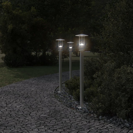 Utomhusgolvlampa silver 100 cm rostfritt stål