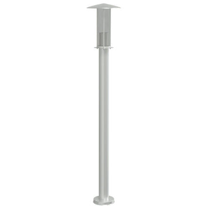 Utomhusgolvlampor 3 st silver 100 cm rostfritt stål