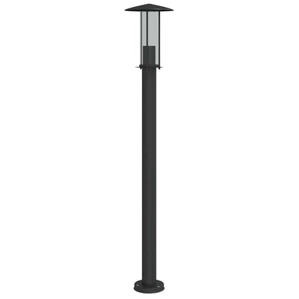 Utomhusgolvlampa svart 100 cm rostfritt stål