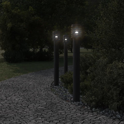 Utomhusgolvlampa svart 110 cm rostfritt stål