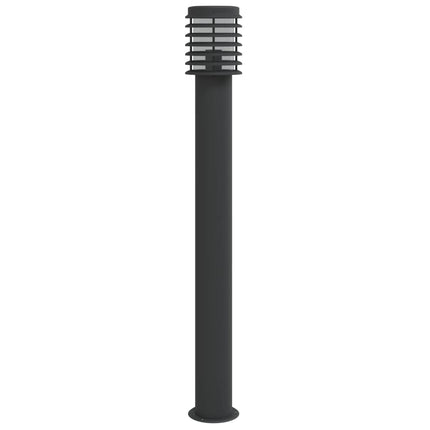Utomhusgolvlampa svart 110 cm rostfritt stål