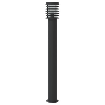 Utomhusgolvlampa svart 110 cm rostfritt stål