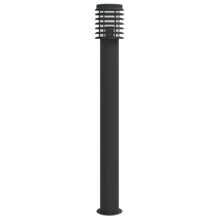 Utomhusgolvlampa svart 110 cm rostfritt stål