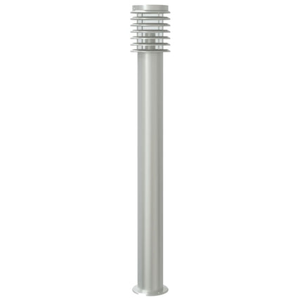 Utomhusgolvlampa med sensor silver 110 cm rostfritt stål