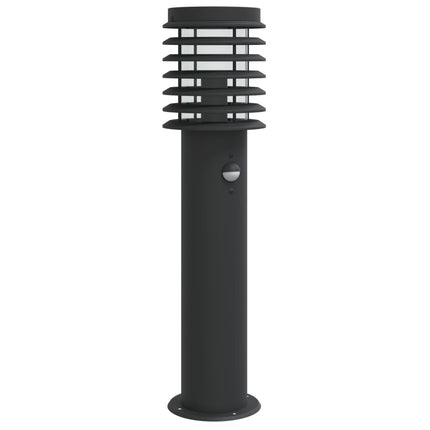 Utomhusgolvlampa med sensor svart 60 cm rostfritt stål