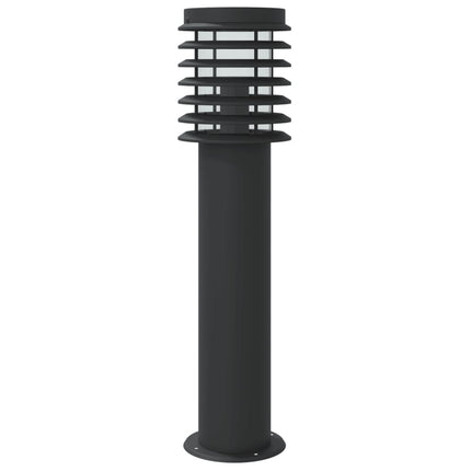 Utomhusgolvlampa med sensor svart 60 cm rostfritt stål