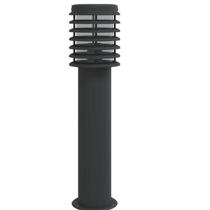 Utomhusgolvlampa med eluttag svart 60 cm rostfritt stål