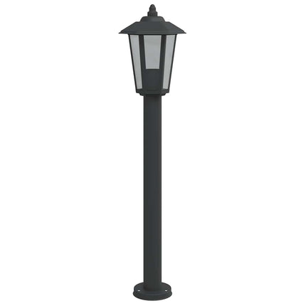 Utomhusgolvlampa svart 80 cm rostfritt stål