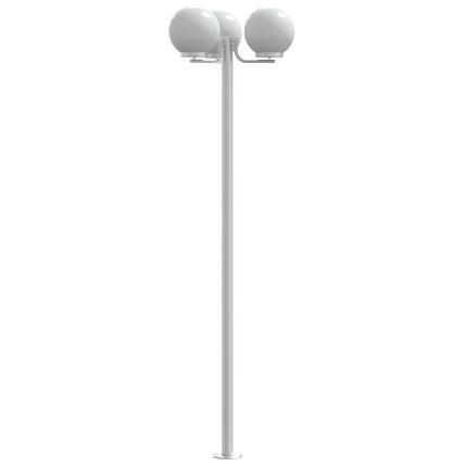 Utomhusgolvlampor 2 st silver 215 cm rostfritt stål