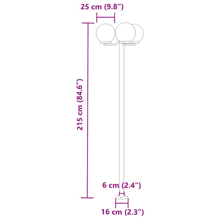 Utomhusgolvlampor 2 st silver 215 cm rostfritt stål