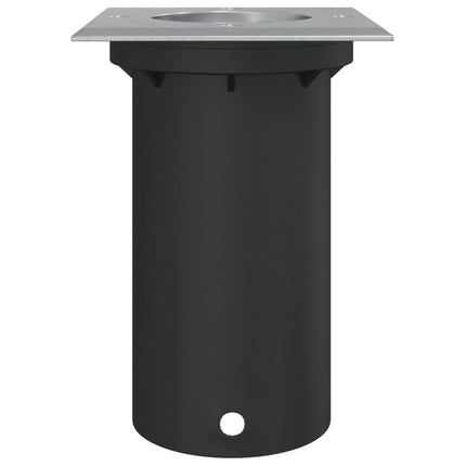 Marklampa för utomhusbruk kvadrat svart 10,5x10,5cm aluminium
