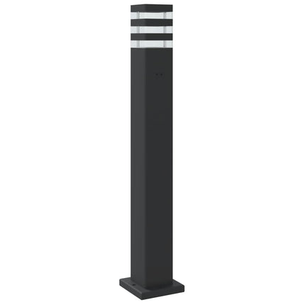 Utomhusgolvlampa svart 80 cm aluminium
