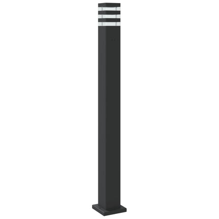 Utomhusgolvlampor 3st svart 110 cm aluminium